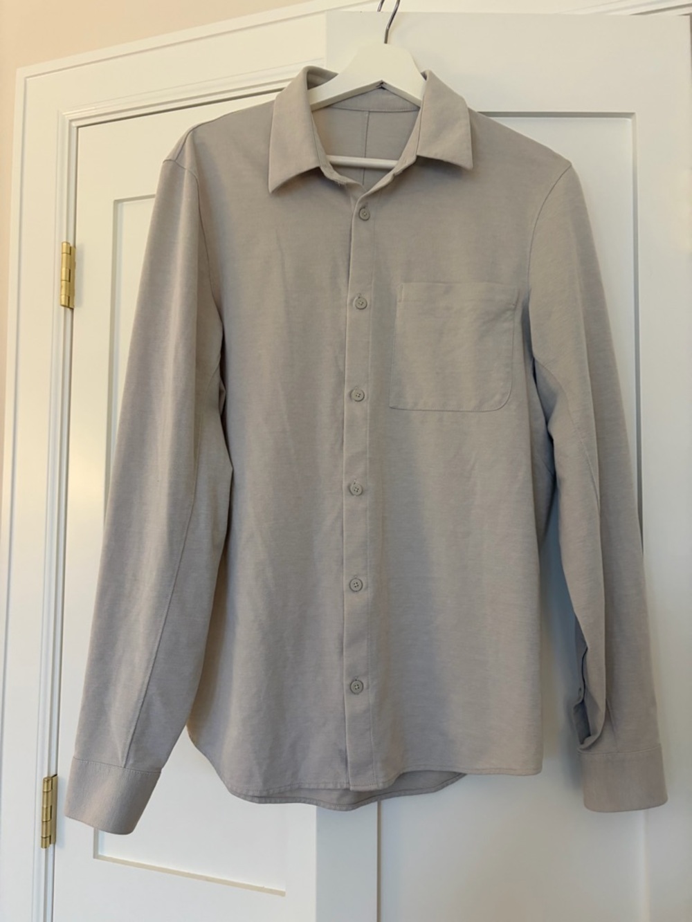 Lululemon Mens Comission Long-Sleeve Button Shirt - Greige | M